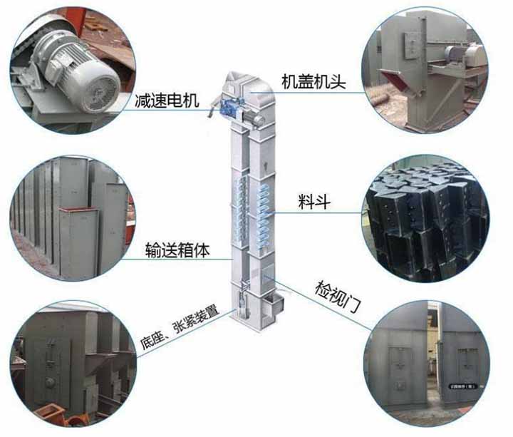 斗式提升机整机结构示意图